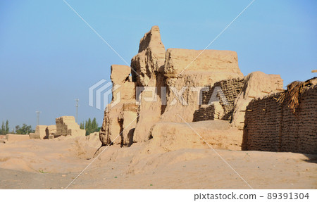 絲綢之路，新疆維吾爾自治區，中國，吐魯番，高昌故城 89391304