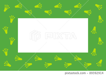 Frog footprint design frame - Stock Illustration [89392914] - PIXTA