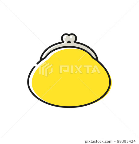 Yellow purse-image material for improving money, household budget, and fortune 89393424