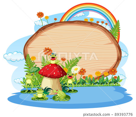 Insect with wooden frame board banner Insect with wooden frame board banner 89393776