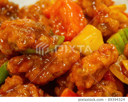 Close up shot of sweet and sour pork Close up shot of sweet and sour pork 89394324