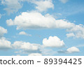 Many small clouds in blue sky.Summer cloudy.White clouds floating in the sky 89394425