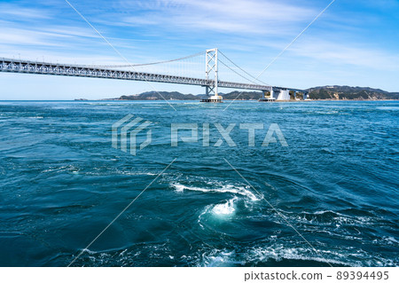 Naruto Strait with Onaruto Bridge and Whirlpool, Minamiawaji City, Hyogo Prefecture Naruto Strait with Onaruto Bridge and Whirlpool, Minamiawaji City, Hyogo Prefecture 89394495