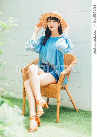 Women in summer fashion Women in summer fashion 89394551