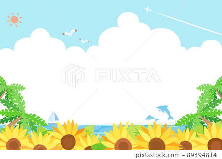Hand-drawn illustration of the refreshing summer sea 89394814