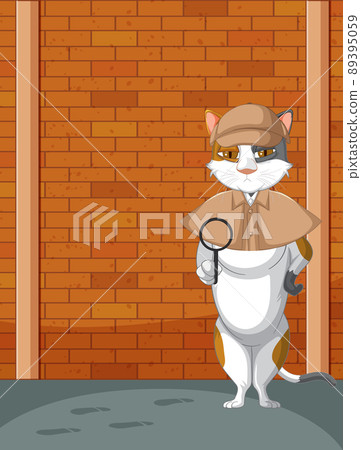 Detective wearing brown overcoat Detective wearing brown overcoat 89395059