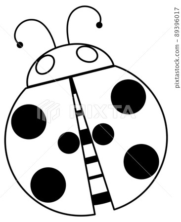 Black and white doodle character 89396017