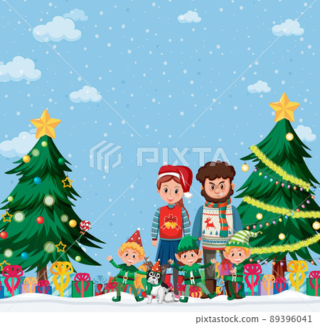 Christmas holidays with family outdoor 89396041
