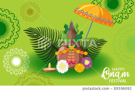 Onam Hindu harvest festival poster Onam Hindu harvest festival poster 89396092