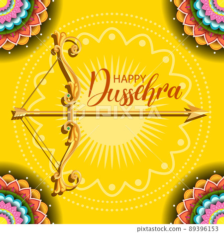 Happy Dussehra festival poster design 89396153