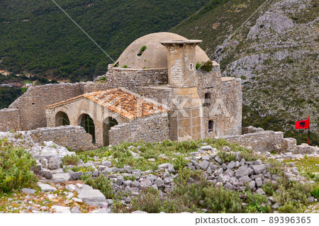 External view of Hajji Bendo Mosque in Borsh Castle, Albania External view of Hajji Bendo Mosque in Borsh Castle, Albania 89396365