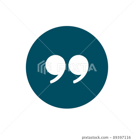 引號圓形圖標雙引號 引號圓形圖標雙引號 89397116
