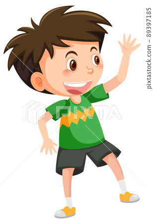 Happy boy cartoon character Happy boy cartoon character 89397185