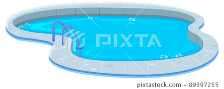 Isolated empty pool on white background - Stock Illustration [89397255 ...