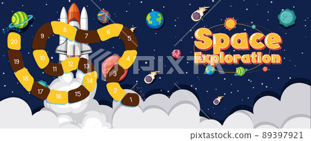 Game template with space background 89397921