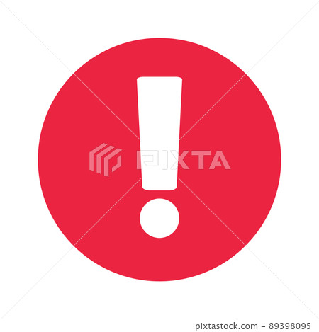 紅色警告或警告標誌 89398095