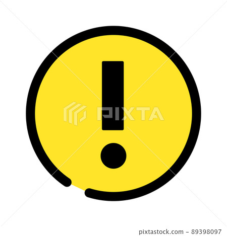 Fashionable attention and warning symbols. Exclamation mark. 89398097