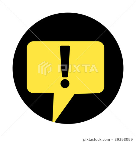 注意和警告氣球。 89398099
