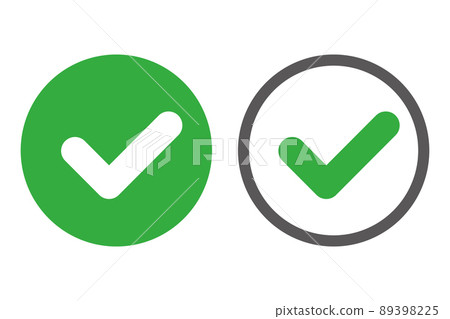 Checkmark icon set circle 89398225