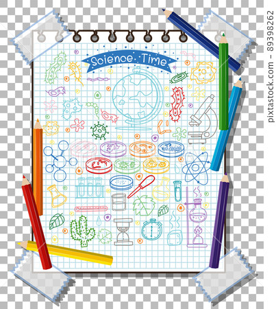 Hand drawn doodle of sciene icons Hand drawn doodle of sciene icons 89398262
