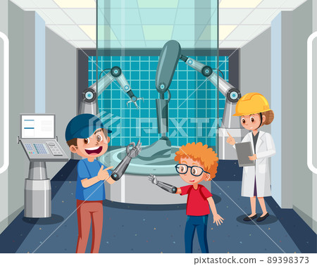 Robot automation industry concept 89398373