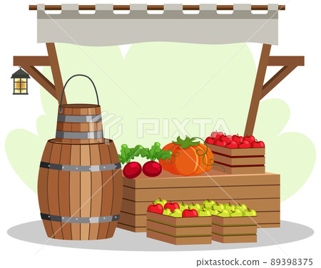 Flea market concept with fruit store Flea market concept with fruit store 89398375