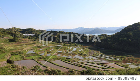 多亞水稻梯田日落日落景觀 多亞水稻梯田日落日落景觀 89398498