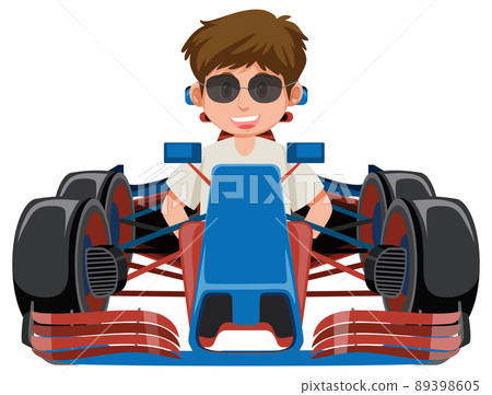 A man driving formula one racing car A man driving formula one racing car 89398605