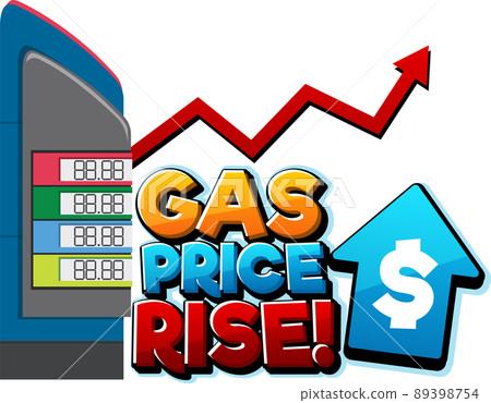 Gas Price Rise font logo design Gas Price Rise font logo design 89398754