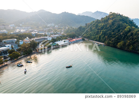 bay beach and sea in the morning in the tropics 89398869