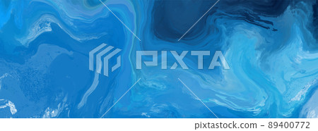 Elegant banner template design with blue paint. Elegant banner template design with blue paint. 89400772