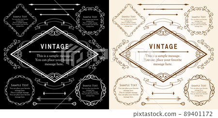 Luxury frame design card design antique luxury vintage Luxury frame design card design antique luxury vintage 89401172