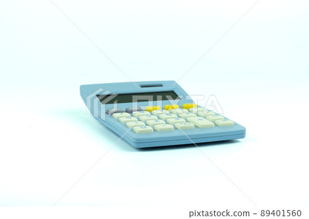 A small digital calculator isolated on white background with clipping path. A small digital calculator isolated on white background with clipping path. 89401560