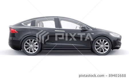 Paris, France. January 06, 2022: Tesla Model X full size city SUV. Car isolated on white background. 3d rendering. Paris, France. January 06, 2022: Tesla Model X full size city SUV. Car isolated on white background. 3d rendering. 89401688