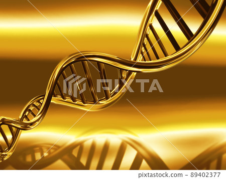 Golden DNA strands 89402377