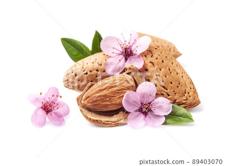 Almonds with flowers 89403070