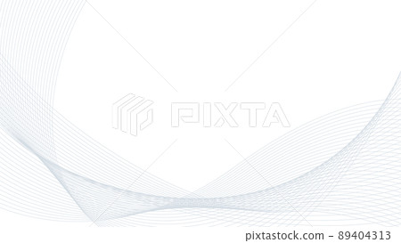 Abstract gray line curve, vector illustration on white background 89404313