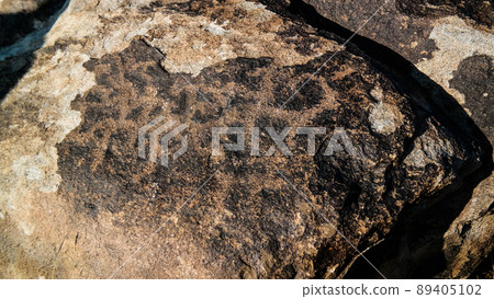 Rock painting aka petroglypgs at the field in Cholpon-Ata, Issyk-kul, Kyrgyzstan Rock painting aka petroglypgs at the field in Cholpon-Ata, Issyk-kul, Kyrgyzstan 89405102