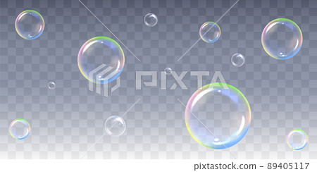 Soap bubbles are bubbling, rainbow-colored and real Soap bubbles are bubbling, rainbow-colored and real 89405117
