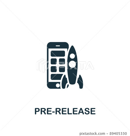 Pre-Release icon. Monochrome simple Crowdfunding icon for templates, web design and infographics Pre-Release icon. Monochrome simple Crowdfunding icon for templates, web design and infographics 89405330
