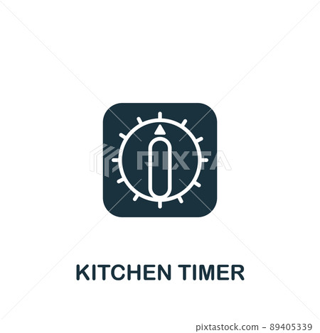 Kitchen Timer icon. Monochrome simple Cooking...-插圖素材 [89405339] - PIXTA圖庫