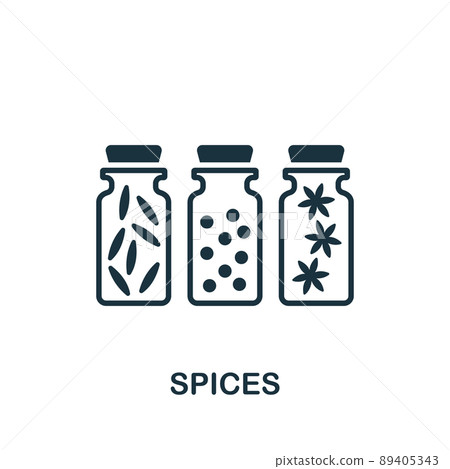 Spices icon. Monochrome simple Cooking icon for templates, web design and infographics Spices icon. Monochrome simple Cooking icon for templates, web design and infographics 89405343