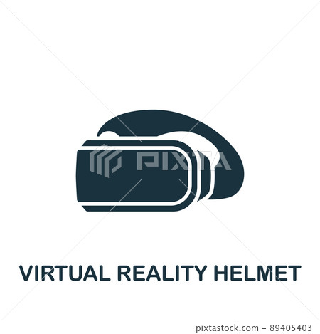 Virtual Reality Helmet icon. Monochrome simple Artificial Intelligence icon for templates, web design and infographics Virtual Reality Helmet icon. Monochrome simple Artificial Intelligence icon for templates, web design and infographics 89405403