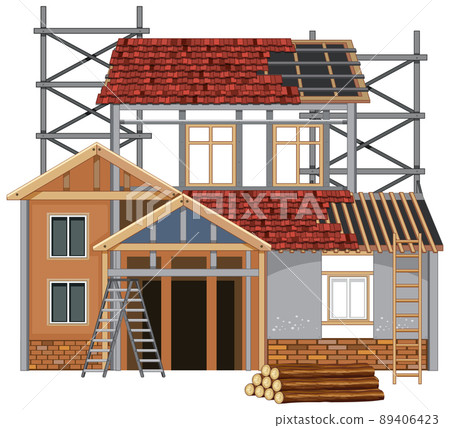 House construction site concept House construction site concept 89406423