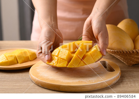 Thai mango fruit, Tropical fruit in summer season Thai mango fruit, Tropical fruit in summer season 89406584