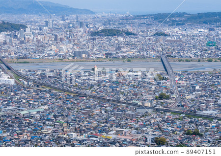Townscape of central Shizuoka seen from Chosuniwa Townscape of central Shizuoka seen from Chosuniwa 89407151