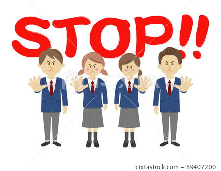 Illustration image of students called STOP 89407200