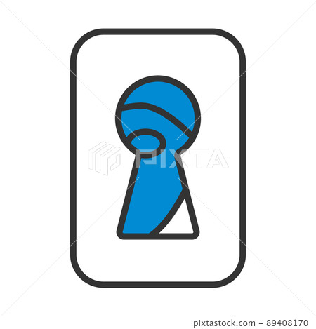 Criminal Peeping Through Keyhole Icon Criminal Peeping Through Keyhole Icon 89408170