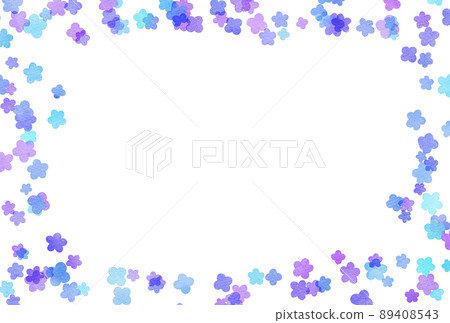 Background material_watercolor_flower_purple 89408543