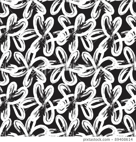 Floral Brush strokes Seamless Pattern Design Floral Brush strokes Seamless Pattern Design 89408614